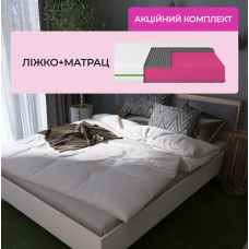 Комплект кровать двуспальная Сити-1400 и Матрас Koala Nimbus 140х200 см (EVR-071110-ISM-051160)