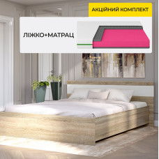 Комплект кровать двуспальная Соната-1600 и Матрас Koala Bambo 160х200 см (EVR-2095-ISM-051154)