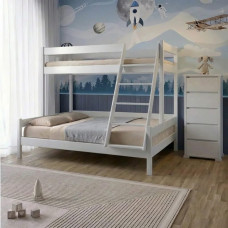 Двоярусне дитяче ліжко Mebigrand Атланта Білий (RAL9003) 120-80х200 см (MBG-15387)
