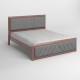 Односпальная деревянная кровать Mebigrand Барселона Б2 Орех лесной/Аляска 93 (Серый) 90х190 см (MBG-13490) - фото 2