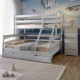 Двухъярусная детская кровать Mebigrand Чикаго Белый (RAL9003) 160-90х200 см с ящиками (MBG-15537) - фото 1