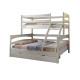 Двоярусне дитяче ліжко Mebigrand Чикаго Айворі (S0505Y30R) 140-80х200 см з ящиками (MBG-2232) - фото 2
