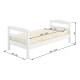 Кровать детская Mebigrand Чикаго Литл-2 Синий (S 7010 R 90B) 80х200 см с задним бортиком и ящиками (MBG-2607) - фото 3