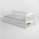 Кровать детская Mebigrand Карина-2 Белый (RAL9003) 70х190 см с задним бортиком и ящиками (MBG-16452) - фото 2