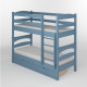 Двухъярусная детская кровать Mebigrand Чикаго Мини Серо-синий (S7010R90B) 80х200 см с ящиками (MBG-15643) - фото 2