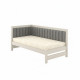 Односпальная деревянная кровать Mebigrand Лиза М1 (левая спинка) Белый (RAL9003)/Аляска 93 (Серый) 80x200 см MBG-25827 - фото 2