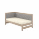 Односпальне дерев'яне ліжко Mebigrand Ліза М6 (ліва спинка) Бежевий (S2005Y50R)/Аляска 93 (Сірий) 80x160 см MBG-26142 - фото 2