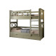 Двухъярусная детская кровать Mebigrand Мальта Оливковый (RAL1020) 80х190 см с ящиками (MBG-15010) - фото 2