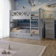 Двухъярусная детская кровать Mebigrand Мальта Светло-серый (RAL7040) 80х190 см с ящиками (MBG-2297) - фото 1