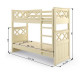 Двухъярусная детская кровать Mebigrand Мальта Айвори (S0505Y30R) 80х190 см с ящиками (MBG-2293) - фото 3
