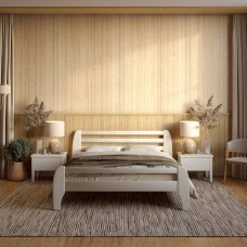 Двуспальная деревянная кровать  Mebigrand Милан Айвори (S0505Y30R) 160х200 см (MBG-1905)