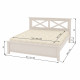 Двуспальная деревянная  кровать Mebigrand Прованс Н Белый (RAL9003) 140х200 см (MBG-1570) - фото 3