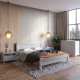 Полуторная деревянная кровать Mebigrand Тоскана Светло-серый (RAL7040) 120х200 см (MBG-3557) - фото 1