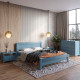 Полуторная деревянная кровать Mebigrand Тоскана Серо-синий (S7010R90B) 120х200 см (MBG-3613) - фото 1