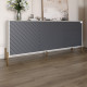 Комод с золотыми металлическими ножками LION Амарант 168x40x76,5 см Бетон Style/Графитовый (LION-041939) - фото 1