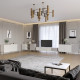 Комплект модульный для гостиной LION Грей 4 элемента с золотыми металлическими ножками Бетон Style/Кашемир (LION-042858) - фото 1