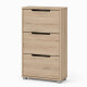 Тумба для обуви с ящиками LION ТО-2 70,4x28,2х123,4 см Дуб Крафт Серый (LION-045328) - фото 2