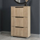Тумба для взуття з ящиками LION ТО-2 70,4x28,2x123,4 см Дуб Сонома (LION-045344) - фото 1