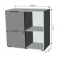 Тумба однодверна LION Краш 82x43x86 см Кашемір (LION-044110) - фото 4