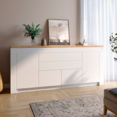 Великий комод LION Ларрі-2 Нiмфея альба (білий)/Дуб Аппалачи (LION-041006)