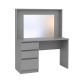 Туалетний столик із дзеркалом LION Міс 110х50х145 см Сіра мишка (LION-045467) - фото 2