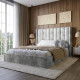 Двуспальная кровать LION Нино 160x200 см SILK 101 Бежевый (LION-045036) - фото 1