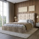 Двуспальная кровать LION Нино 180x200 см SILK 103 Кремовый (LION-041407) - фото 1