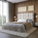 Двуспальная кровать LION Нино 160x200 см SILK 104 Кофейный (LION-045039) - фото 1