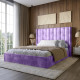 Двуспальная кровать LION Нино 160x200 см SILK 401 Лавандовый (LION-045046) - фото 1