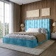 Двуспальная кровать LION Нино 160x200 см SILK 502 Бирюзовый (LION-045049) - фото 1