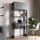 Модуль-2 стеллаж со столом и полками LION Нобу Антрацит (LION-042218) - фото 1