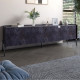 Тумба под телевизор на 3 ящика LION Wood с черными ножками 180x40x50 см Бетон темный (LION-043095) - фото 1