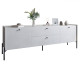 Тумба под телевизор с ящиками LION Wood с черными ножками 160x40x65 см Бетон style (LION-043123) - фото 2
