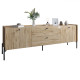 Тумба под телевизор с ящиками LION Wood с черными ножками 160x40x65 см Дуб Аппалачи (LION-043126) - фото 2