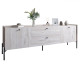 Тумба под телевизор с ящиками LION Wood с черными ножками 160x40x65 см Самоа Дымчатый (LION-043134) - фото 2