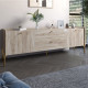 Тумба під телевізор з шухлядами LION Wood з золотими ніжками 160x40x65 см Дуб Сонома (LION-043115) - фото 1