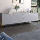 Тумба під телевізор з шухлядами LION Wood з золотими ніжками 160x40x65 см Кашемір (LION-043117) - фото 1