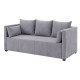Диван прямой Мекко Monaco 2170х930 Bonel Standart Hard Plus II категория Allure Premium Light Grey - фото 3