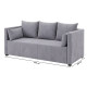 Диван прямой Мекко Monaco 2170х930 Bonel Standart Hard Plus II категория Allure Premium Light Grey - фото 6