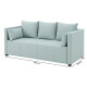 Диван прямой Мекко Monaco 2170х930 Bonel Standart Hard Plus III категория Austin 16 Aqua - фото 6