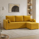 Угловой диван ортопедический Мекко Wilson 1950*1450 Gold II категория Allure Premium Yellow - фото 1