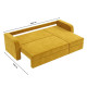 Угловой диван ортопедический Мекко Wilson 1950*1450 Gold II категория Allure Premium Yellow - фото 6
