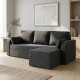 Угловой диван ортопедический Мекко Wilson 1950*1450 Bonel Standart Hard Plus IV категория Bestseller Dark Grey - фото 1