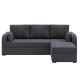 Угловой диван ортопедический Мекко Wilson 1950*1450 Bonel Standart Hard Plus IV категория Bestseller Dark Grey - фото 2