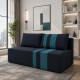Ортопедический диван Мекко Cool 1900*860 мм Bonel Standart Hard Plus II категории тканини Allure Premium Graphite/Aqua (MEK-161292) - фото 1