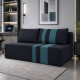 Ортопедический диван Мекко Cool 1900*860 мм Bonel Standart Hard Plus II категории тканини Allure Premium Graphite/Aqua (MEK-161292) - фото 5