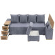 Угловой ортопедический диван Мекко Cube Shuttle 2600x1430 Bonel Standart Hard Plus, II категория, Allure Premium, Cool Grey - фото 5