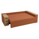 Угловой ортопедический диван Мекко Cube Shuttle 2600x1430 Pocket Spring Cocos III категория Austin 9 Rust - фото 4