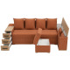 Угловой ортопедический диван Мекко Cube Shuttle 2600x1430 Bonel Standart Hard Plus III категория Austin 9 Rust - фото 4