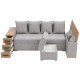Угловой ортопедический диван Мекко Cube Shuttle 2600x1430 Bonel Standart Hard Plus IV категория Bestseller White Sand - фото 5